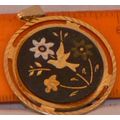 50s-60s Toledo Damascene Pendant Engraved Birds...