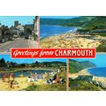 Colour Postcard - Views of Charmouth, Dorset