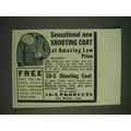 1935 10-X Shooting Coat Ad - Sensational new Shooting coat at amazing low price