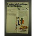 1968 Quaker Life Cereal Ad - Know What's Good For You
