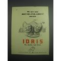 1948 Idris squashes Soft Drink Ad - We are now round-and-about again