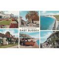 East Sussex Multiview Postcard posted 1969 VGC