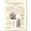 Capital Lift Mfg Company 1935 vintage elevator ...