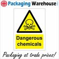 WS634 DANGEROUS CHEMICALS SIGN GAS LIQUID HAZAR...