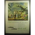 1951 Grace Line Cruise Ad - Along a mountain highway in Venezuela