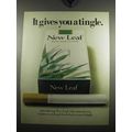 1970 New Leaf Cigarettes Ad - It gives you a tingle