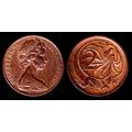 Australia Two Cent 1978 Used Coin Frilled neck-...