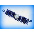 Stylish Clear Crystal Wrist Watch Blue & Purple...