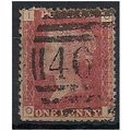 1858 SG43 1d Red Plate 106 Good/Fine Used Check...