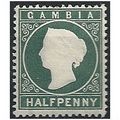Gambia 1886 SG21 1/2d Myrtle Green Wmk Crown CA...