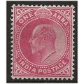 India 1902 SG123 1a Carmine Mounted Mint . ..