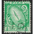 Ireland 1922 Definitive Issue ½d Bright Green S...