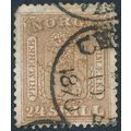 Coat of Arms Lion: 24sk - Norway 1863 - Used Hi...