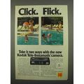 1975 Kodak Tele-Instamatic Camera Ad - Click Flick