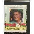 St Lucia 1985 Queen Elizabeth Mother 40c Unmoun...