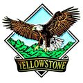 Yellowstone National Park with Eagle Fridge Magnet