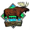 Yellowstone National Park with Moose Fridge Magnet