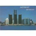 ZAYIX Postcard Detroit Michigan City Skyline Re...