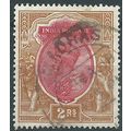 India 1913 SG187 2 Rupees Carmine & Brown Fine ...