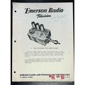 EMERSON 1951 TELEVISION TUNER 470606 TV SERVICE...