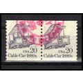 Used 2263 20c Cable Car Fine Pair PA1014