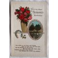 1927 Greetings postcard - Husbands Birthday
