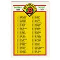 1989 Bowman Baseball Checklist unmarked card #481