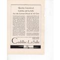 Cadillac LaSalle vintage Print Ad June 1930