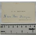 Vintage visiting card - J. G. Sevrin, Bruxelles...