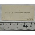 Vintage visiting card - Mr. & Mrs. A. Van Heuck...