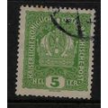 AUSTRIA 1916 IMPERIAL AUSTRIAN CROWN 5H GREEN S...
