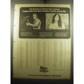 1974 King Biscuit Flower Hour Advertisement - Stephen Stills and Maria Muldaur