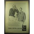 1955 Saks Fifth Avenue Fashion Ad - At ease, me...