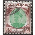 Selangor 1949 SG110 $5 Grey & Brown Very Fine U...