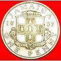 GREAT BRITAIN (1953-1963): JAMAICA ★ 1 PENNY 19...