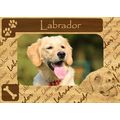 Labrador w Paws Engraved Wood Picture Frame Magnet