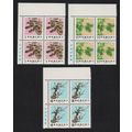 Taiwan Pine Bamboo and Plum 3v Corner Blocks of...