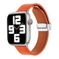 Magnetic Buckle Skin Feel Leather Watch Band, F...