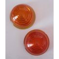 One pair very good used Lucas L594 domed, amber...