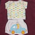 Happi by Dena Boys Size Newborn 2 Piece Short Set