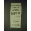1937 j.W. Fecker Scopes Ad - An Ideal Christmas Gift