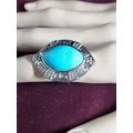 Camila Sterling Silver & Genuine Turquoise Ring