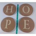 SET OF 4 wooden letters spelling hope wall hang...