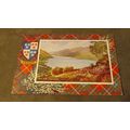 Valentines Clan Fraser Tartan Postcard- Loch Lo...