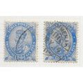 INDIA 1911 K5 TWO ANNAS SIX PIES BLUE 2 STAMP L...