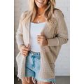 Jet Stream Mix Pattern Hollowed Knit Open Front...