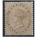 Bermuda 1880 SG19 1/2d Stone Wmk Crown CC Mount...