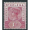 St Helena 1896 SG47 1d Carmine Mounted Mint ... .