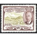 St Kitts Nevis KGVI 1952 48c Olive & Chocolate ...