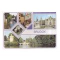 multiview, BRUGGE, BELGIUM unused vintage postc...